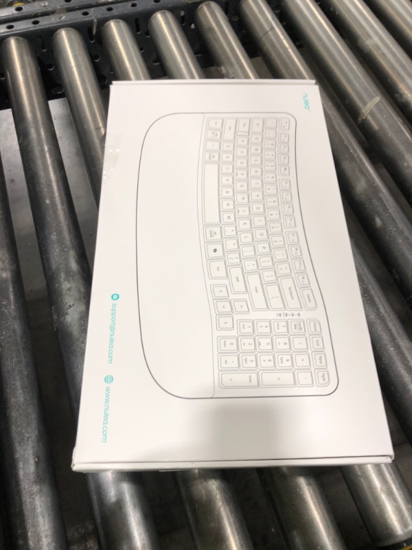 Photo 1 of Nulea RT08 Wave Keys Wireless Ergonomic Keyboard with Cushioned Palm Rest, 2.4GHz Ergo Cordless USB Computer Keyboard, Comfortable Natural Typing, for Laptop, Mac, Windows Black