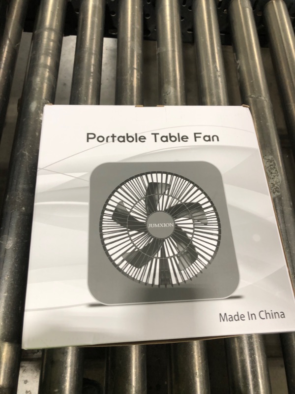 Photo 1 of 10 inch Fan, Small Box Fan with 3 Speeds, Quiet Window Fan Powered by DC Adapter for Bedroom Office Kitchen Home Apartment RV Camping, 8HRS Timer Function with 4.9ft USB Type-C Cord