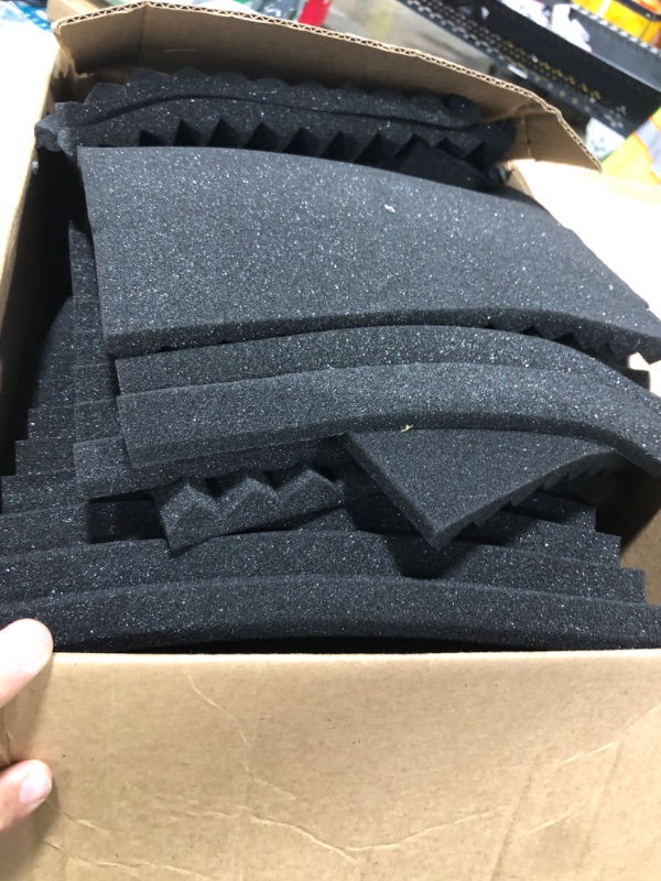 Photo 1 of 54 Pack Sound Proof Foam Panels |12"×12"×1" Quick-Recovery Soundproof Wall Panels | High Density Sound Dampening Panels for Home Studio |With Adhesive Stickers 270PCS
