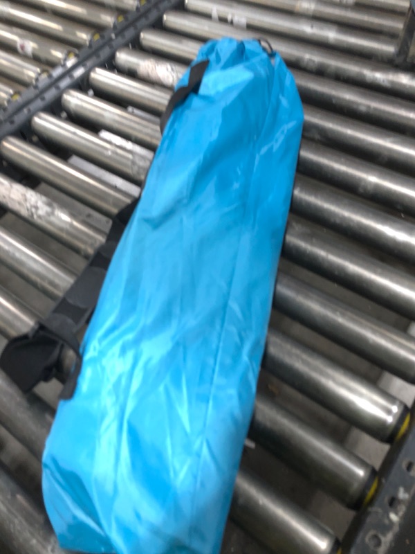Photo 1 of AMMSUN 6.5ft Twice Folded Portable beach umbrella with Sand Anchor Windproof Tilt Pole Air vent UPF 50+ Protection Fits in a large Suitcase Compact For Travel Patio Garden Pool Backyard Sky Blue