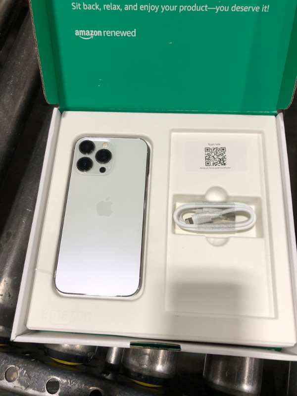 Photo 1 of Apple iPhone 13 Pro, 128GB, Silver - Unlocked (Renewed Premium)