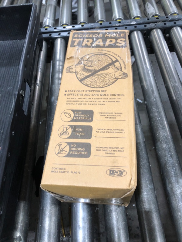 Photo 1 of Mole Traps 2 Pack, Scissor Mole Trap That Kill Best?Mole Traps for Lawns Ground?Easy Step Mole Eliminator?Black Coated