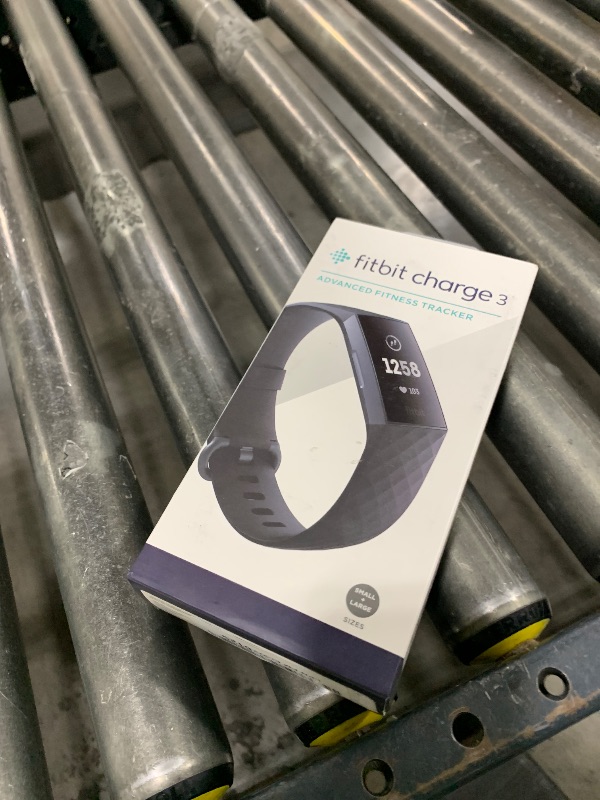 Photo 1 of Fitbit Charge 3 Fitness Activity Tracker, Graphite/Black, One Size (S and L Bands Included)