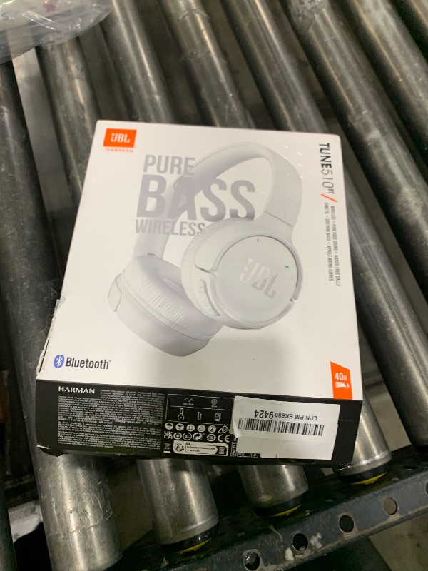 Photo 1 of JBL Tune 510BT: Wireless On-Ear Headphones with Purebass Sound - White