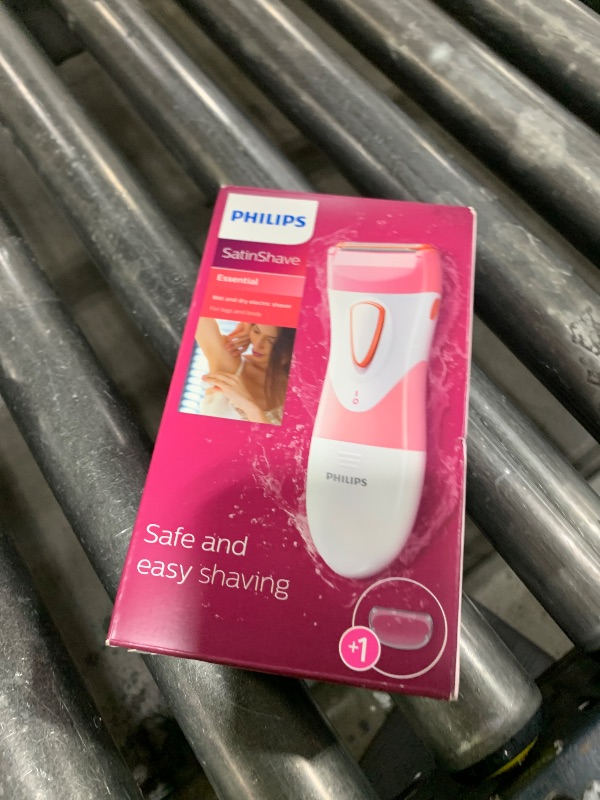 Photo 1 of Philips SatinShave Essential Women’s Wet & Dry Electric Shaver for Legs & Body, Cordless, with Hypoallergenic Foil, HP6306/50