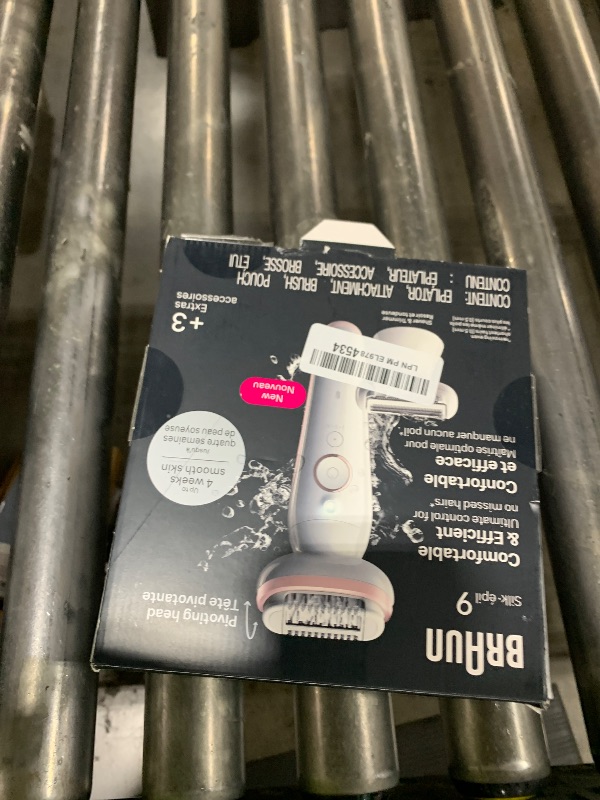 Photo 1 of Braun Epilator Silk-épil 9, Hair Removal Device, Women Shaver & Trimmer, Pivoting Head, Wet and Dry Epilator, Includes Shaver Head and Trimmer Comb, SES9-030