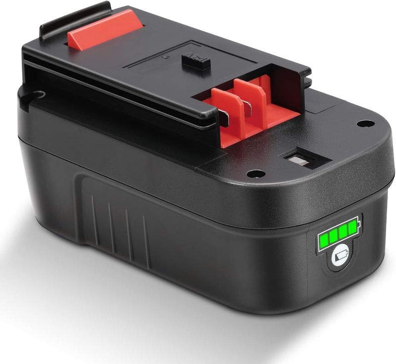 Photo 1 of KUNLUN 6.0Ah HPB18-OPE 18 Volt Lithium-Ion Battery Replacement for Black and Decker 18V Battery HPB18 HPB18-OPE 244760-00 A1718 FS18FL FSB18 Firestorm Cordless Power Tools
