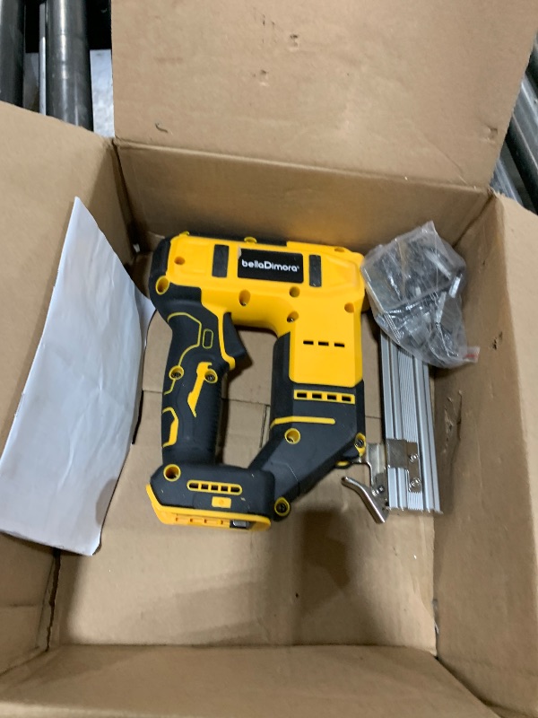 Photo 1 of 18GA Cordless Brad Nailer for Dewalt 20V Battery, 2 in 1 Electric Nail Gun/Staple Gun with 1000 Nails &1000 Staples, Battery Powered Nail Gun for Home Improvement, Woodworking (No Battery)