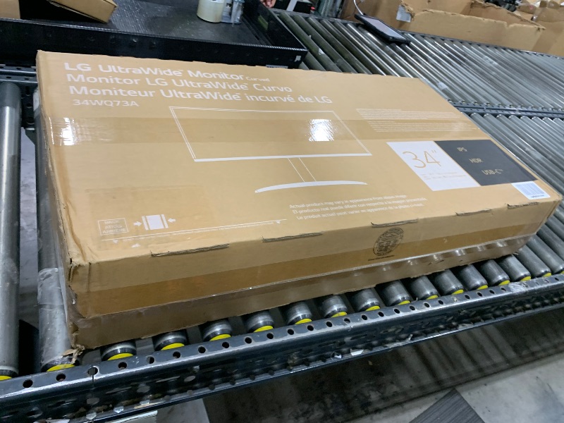 Photo 1 of LG UltraWide QHD 34-Inch Curved Computer Monitor 34WQ73A-B, IPS with HDR 10 Compatibility, Built-In-KVM, and USB Type-C, Black