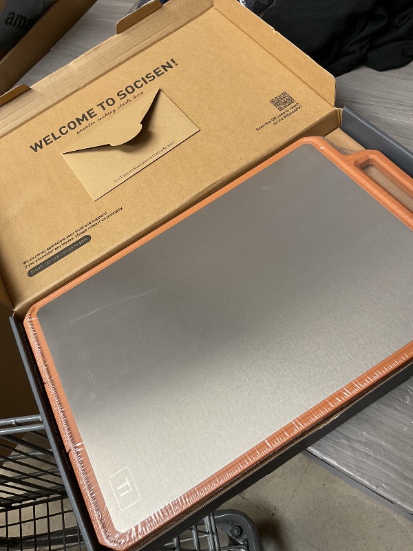 Photo 1 of Titanium Cutting Boards for Kitchen Chopping Board with Handle Large Big Small Kitchen Meat Butcher Block 2 in 1 Pure Titanium and Wheat Straw PP Not Wood Bamboo Plastic Silicone Teak Morandi Orange