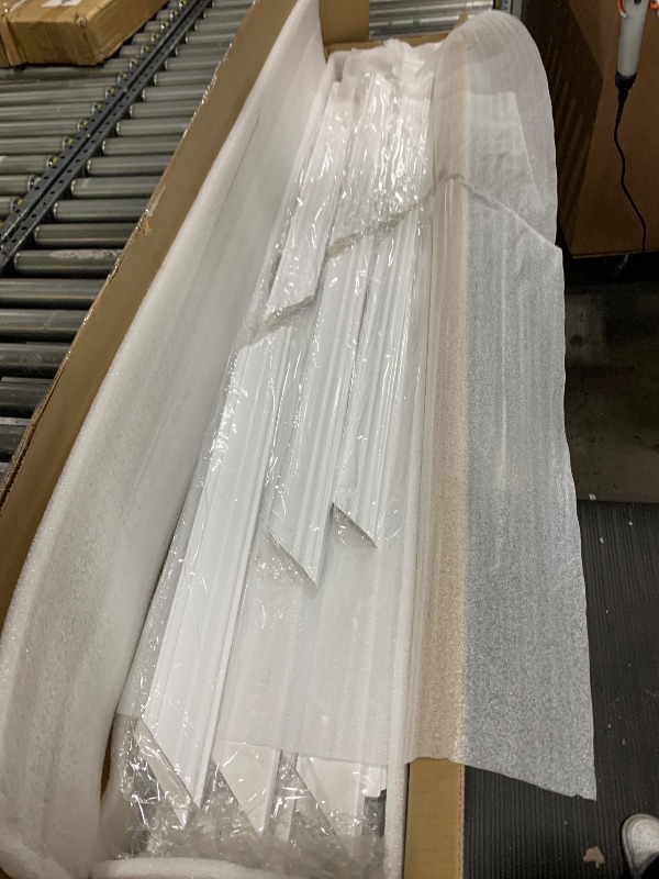 Photo 1 of QDYMXUN Premade Wainscoting Wall Molding Kit, 6-Frames Assembly Pre-Cut Accent Moulding Paneling for Living Room Bedroom Décor (24pcs, Each 2.16''W)