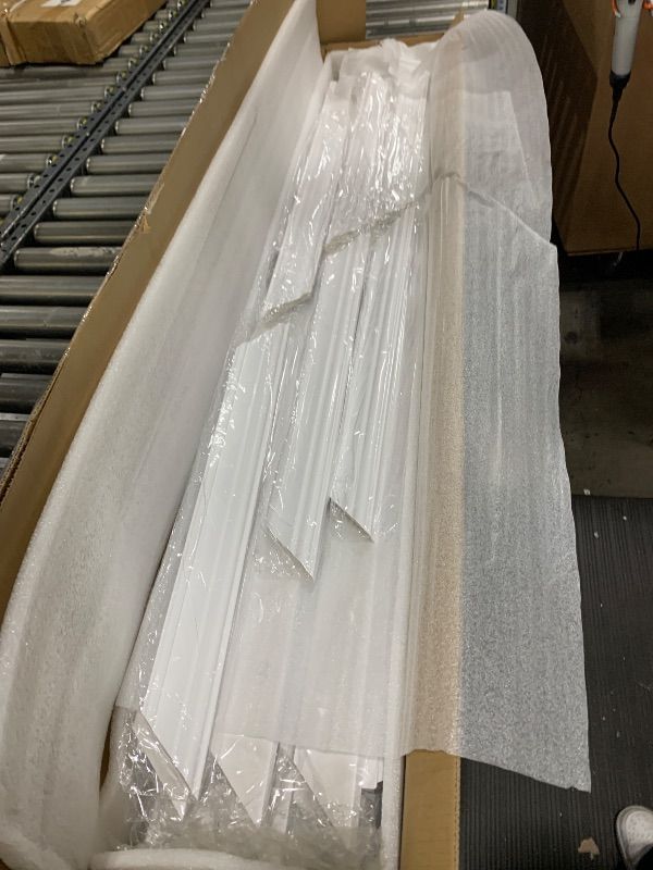 Photo 1 of QDYMXUN Premade Wainscoting Wall Molding Kit, 6-Frames Assembly Pre-Cut Accent Moulding Paneling for Living Room Bedroom Décor (24pcs, Each 2.16''W)