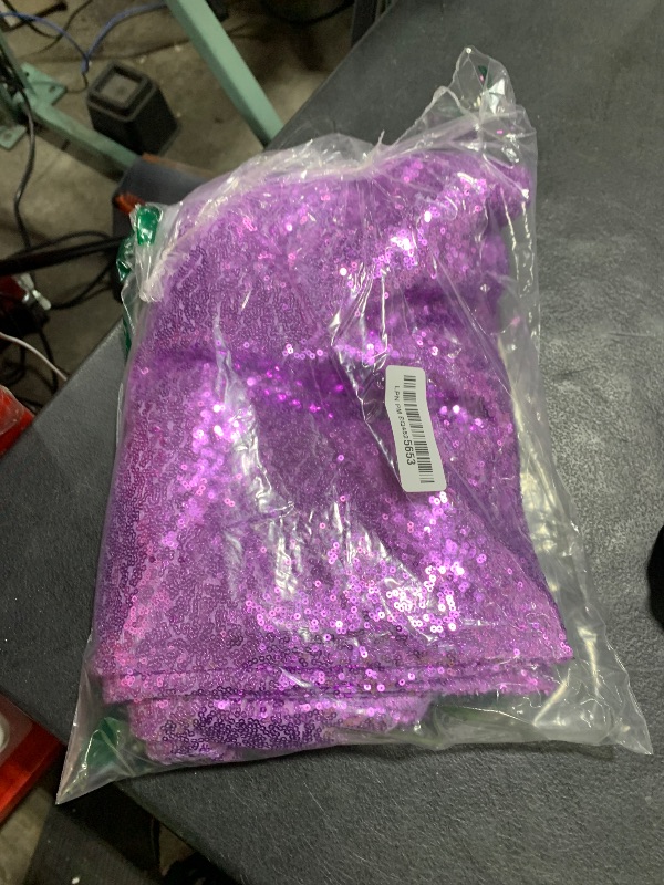Photo 1 of B-COOL Lavender Sequin Tablecloth Lilac Wedding Party Sequin Tablecloth Classy and Elegant Tablecloth for Romantic Event or Banquet 60x102 Inch