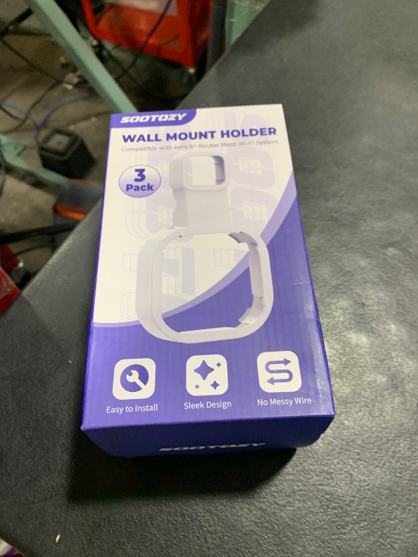 Photo 1 of Wall Mount Holder for eero 6 and for eero 6+ Router Mesh Wi-Fi System – No Messy Wires, Space-Saving Outlet Wall Mount Holder for eero 6 Plus Extender, Stand Bracket for eero 6+ (White-3pcs)
