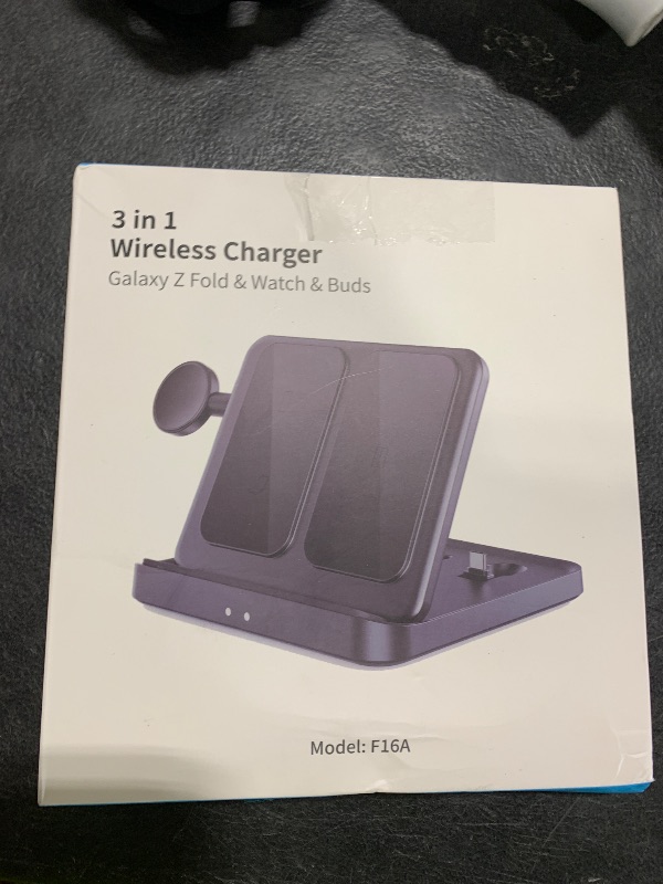 Photo 1 of voppton for Samsung Galaxy Z Fold 7 6 5 4 Wireless Charger Station, Foldable 3 in 1 Wireless Charging Stand for Z Flip7 S25 Ultra/Galaxy Watch/Galaxy Buds, Charger Stand Dock for Travel