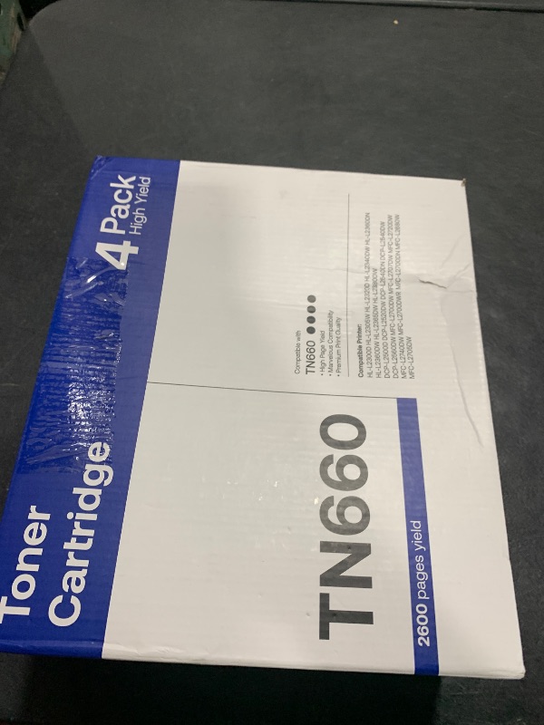 Photo 1 of WEAREC Compatible Toner Cartridge Replacement for Brother TN660 TN-660 TN630 High Yield Work with HL-L2300D HL-L2360DW MFC-L2740DW MFC-L2700DWR DCP-L2540DN Printer(Black,4 Pack)