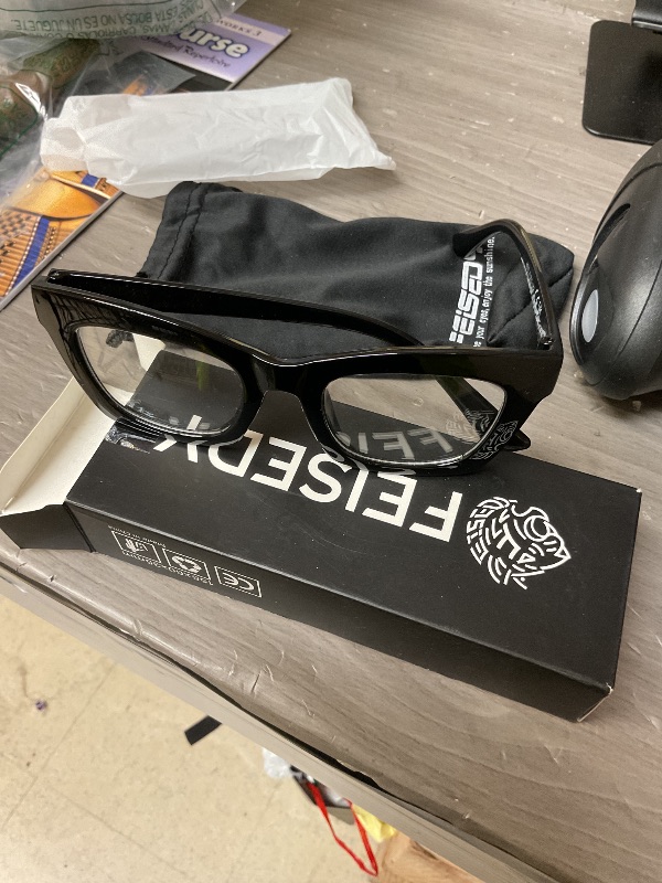Photo 1 of Eyekepper Oversized Progressive Readers Women - UV Protection Multifocus Computer Readers - Noline Trifocal Reading Glasses - Black Frame