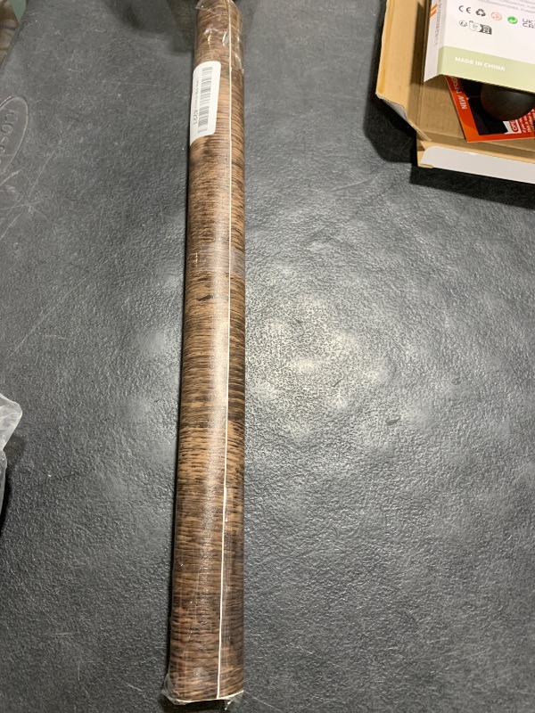 Photo 1 of Dimoon Wood Wallpaper Brown Dark Wood Contact Paper Brown Wood Plank Wood Peel and Stick Wallpaper Removable Rustic Wood Grain Self Adhesive Vintage Distressed Texture Desk Vinyl Roll17.7 x78.7''