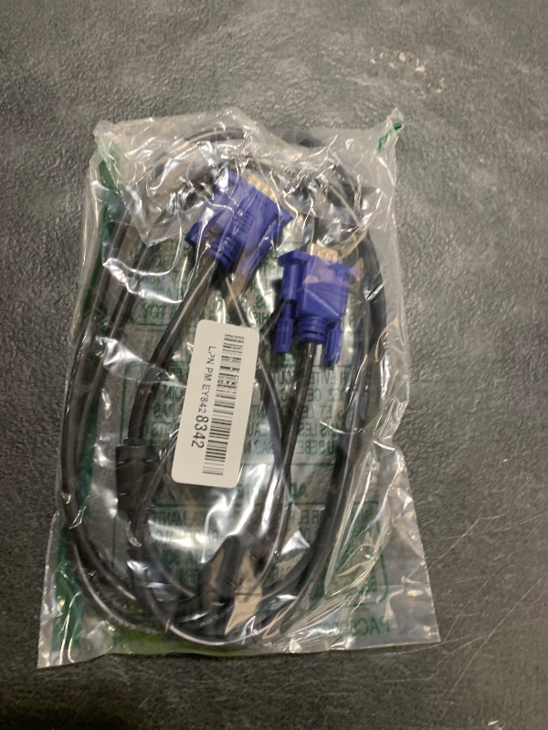 Photo 1 of HYANGQU 6ft (1.8m) VGA Monitor Cable - Male - to - Male, Video Cord for PC/Laptop to Projector (VGA Plug), Office/Home, Blue