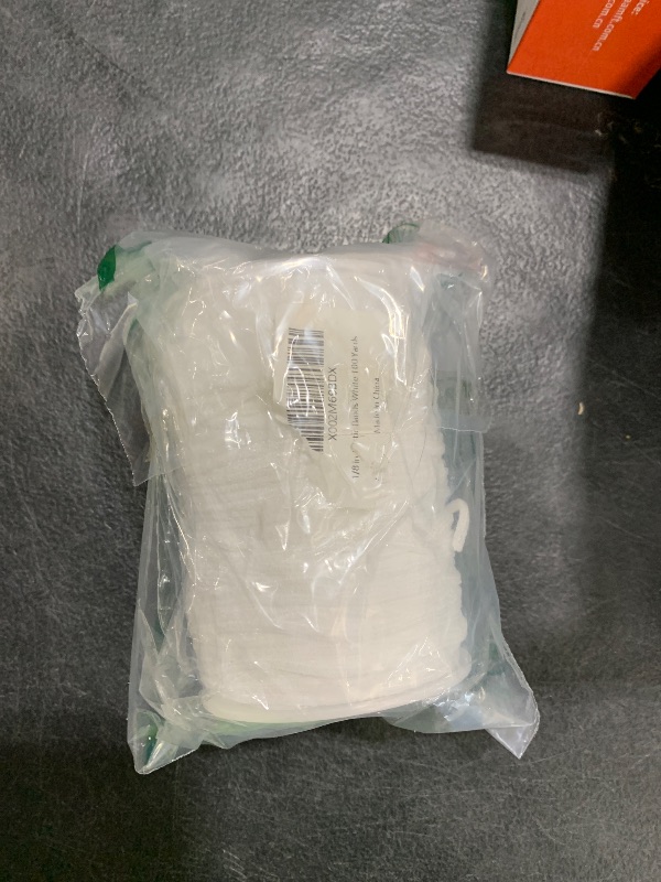 Photo 1 of 1/8 inch Elastic Bands for Sewing - Elastic String for Masks, Elastic Cord Heavy Stretch High Elasticity Knit Elasticfor for Sewing Crafts DIY Mask, White 100 Yards