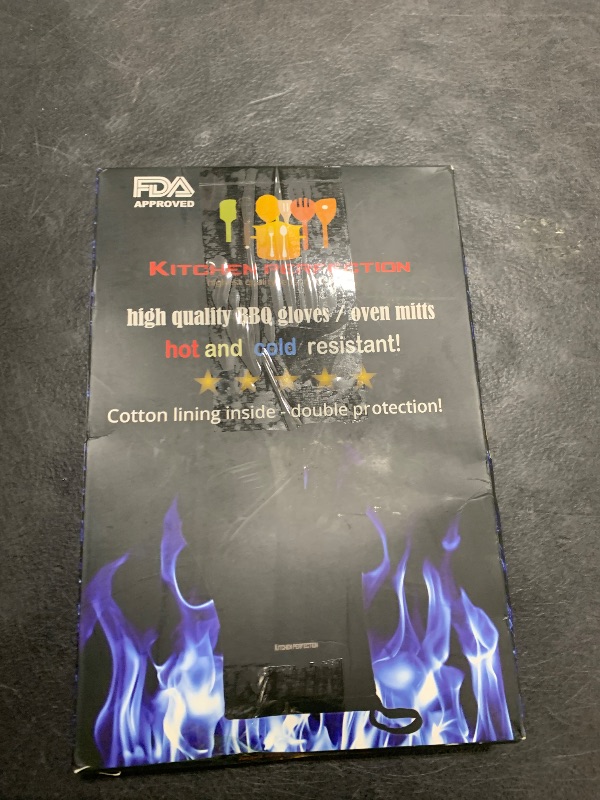 Photo 1 of KITCHEN PERFECTION Silicone Smoker Oven Gloves -Extreme Heat Resistant BBQ Gloves -Handle Hot Food Right on Your Smoker Grill Fryer Pit|Waterproof Oven Mitts Grill Gloves |Superior Value Set+3 Bonuses