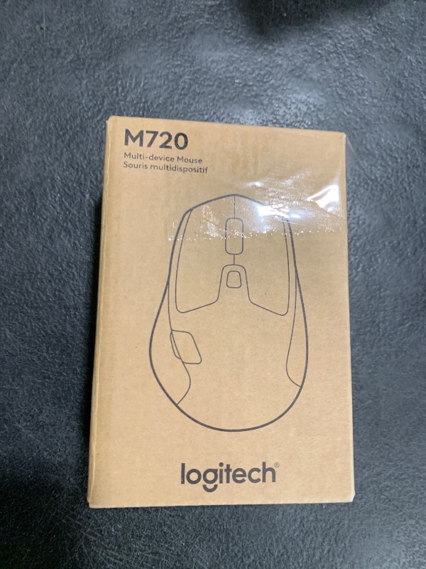 Photo 1 of Logitech M720 Triathlon Wireless Mouse, Bluetooth, USB Unifying Receiver, 1000 DPI, 6 Programmable Buttons, 2-Year Battery, Compatible with Laptop, PC, Mac, iPadOS - Black