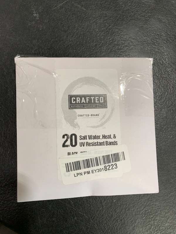 Photo 1 of Crafted-Brand 20 Heavy Duty Rubber Bands | Big Thick XL-Large UV Resistant Black Rubber-Bands for Fishing, RC, or Hair + Use What the Pros Use + 1 Pack of 20 Bands (# 64-size, 1/4 x 3 1/2 Inch)