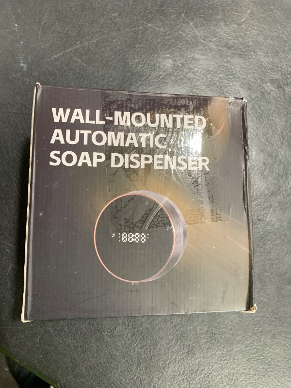 Photo 1 of Automatic Soap Dispenser Liquid Bathroom: Wall Mount Rechargeable Touchless Adjustable Auto Smart Electric Plastic White Soap Dispenser with Clock - Kitchen - Hand Dish Lotion Couple Kids