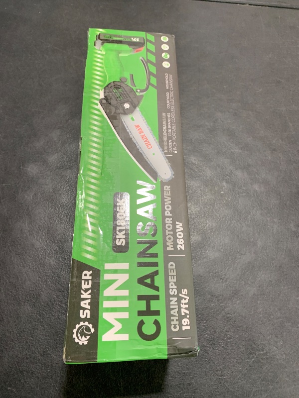 Photo 1 of Saker Mini Chainsaw|6 Inch Chainsaw[2025 Upgraded]|Mini Cordless Electric Chain Saw|Small Handheld Portable Chainsaw Battery Powered Chain Saw for Tree Trimmer and Garden,Christmas Gifts for Men Women