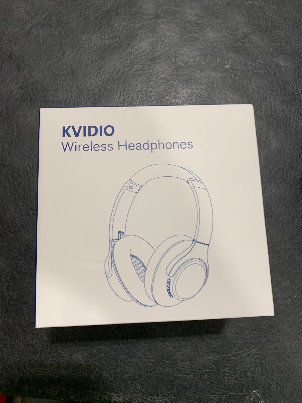 Photo 1 of KVIDIO Bluetooth Headphones Over Ear, 65 Hours Playtime Wireless Headphones with Microphone, Foldable Lightweight Headset with Deep Bass, HiFi Stereo Sound Low Latency for Travel Work Cellphone