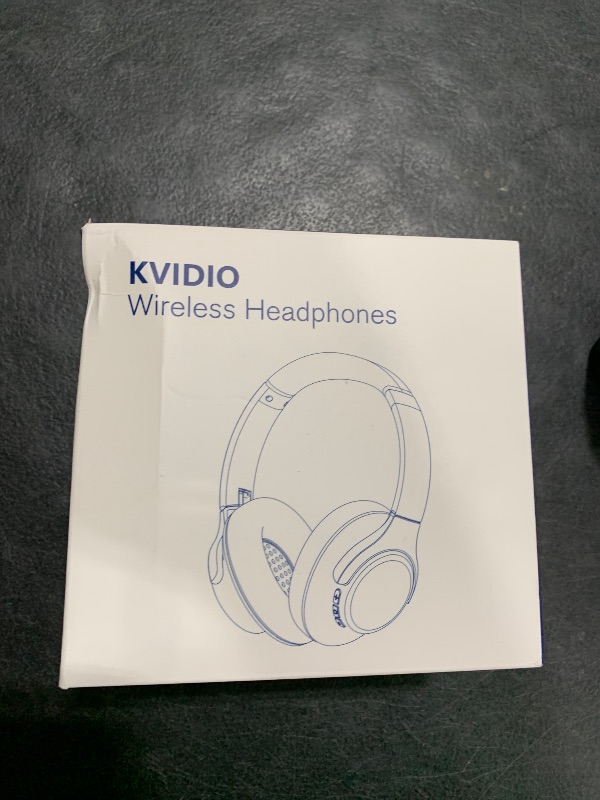 Photo 1 of KVIDIO Bluetooth Headphones Over Ear, 65 Hours Playtime Wireless Headphones with Microphone, Foldable Lightweight Headset with Deep Bass, HiFi Stereo Sound Low Latency for Travel Work Cellphone