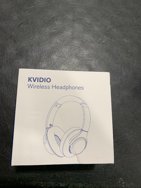 Photo 1 of KVIDIO Bluetooth Headphones Over Ear, 65 Hours Playtime Wireless Headphones with Microphone, Foldable Lightweight Headset with Deep Bass, HiFi Stereo Sound Low Latency for Travel Work Cellphone