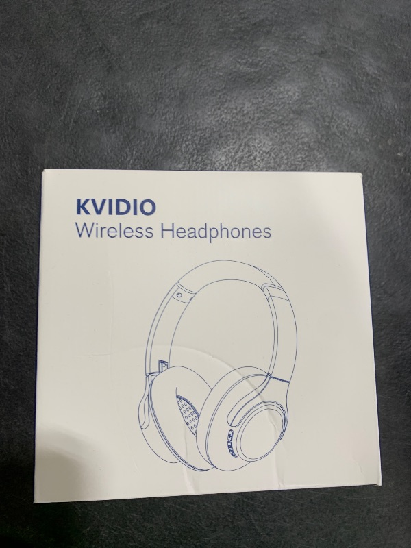 Photo 1 of KVIDIO Bluetooth Headphones Over Ear, 65 Hours Playtime Wireless Headphones with Microphone, Foldable Lightweight Headset with Deep Bass, HiFi Stereo Sound Low Latency for Travel Work Cellphone