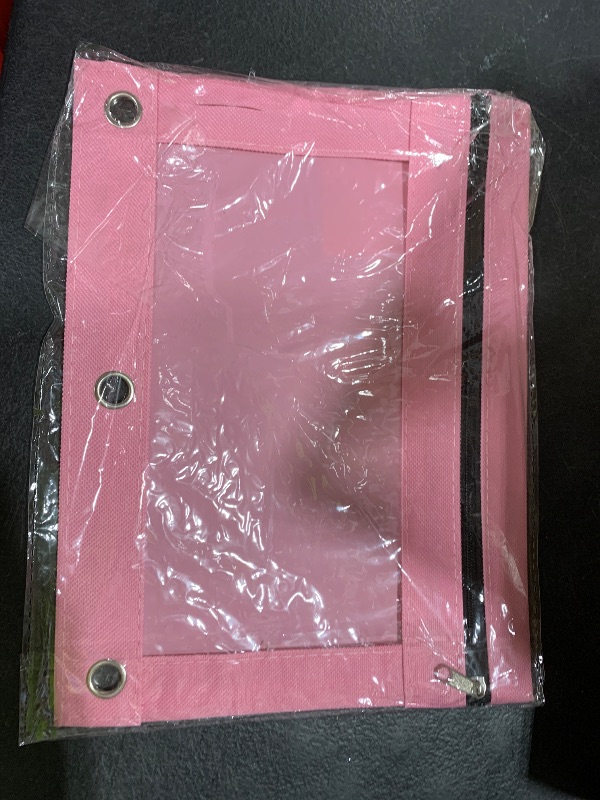 Photo 1 of SUNEE Pencil Pouch for 3 ring binder, Pencil Bag for Binder with Zippers, Pink Pencil Case for Students Organizer, Pink