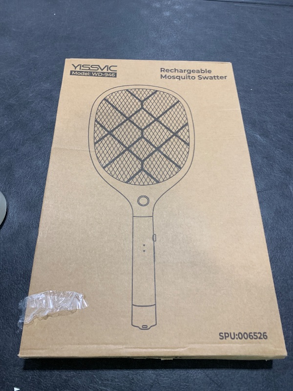 Photo 1 of YISSVIC Electric Fly Swatter Bug Zapper Racket 4000V Rechargeable Mosquito Killer with LED Light for Indoor Home Office Backyard Patio Camping