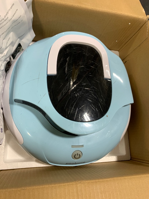 Photo 1 of POOLPURE Cordless Robotic Pool Cleaner - Dual 30W Motors, 100Min Runtime, for Above & In-Ground Pools Up to 1000 Sq.Ft, Auto-Parking, Advanced Waterproof Technology