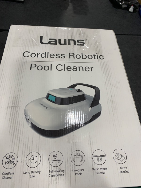 Photo 1 of (2025 Upgrade) Launs S1 Cordless Robotic Pool Cleaner, Dual Motors & Suction Ports Automatic Pool Vacuum Robot Lasts up to 90 Min, Self-Parking Ideal for Above Ground Pools (New)