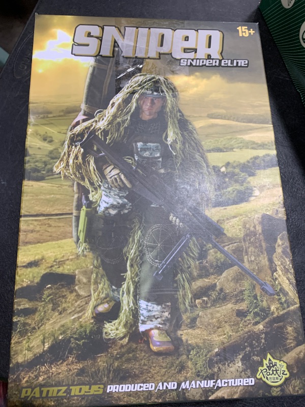 Photo 1 of MoJyetli Soldier Action Figure Model, 12 Inch 1/6 Realistic Army Military Police Sniper Soldier Model Set with Accessories Collection Gifts for Adults (Camouflage All Terrain)