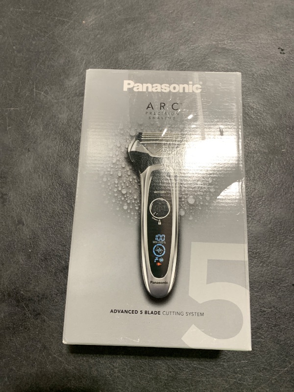 Photo 1 of Panasonic ARC5 Electric Razor for Men with Pop-Up Trimmer, Wet/Dry 5-Blade Electric Shaver with Intelligent Shave Sensor and Multi-Flex Pivoting Head – ES-LV65-S (Silver)