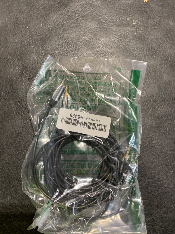 Photo 1 of Amazon Basics 3.5mm Aux Jack Audio Extension Cable, Male to Female, Adapter for Headphone or Smartphone, 6 Foot, Black