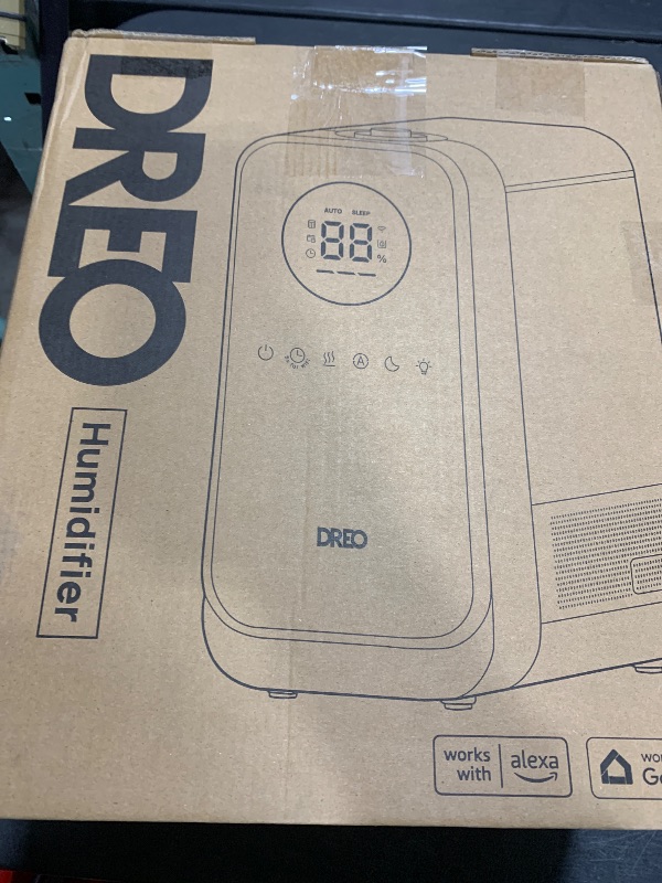 Photo 1 of Dreo Humidifiers for Bedroom, Top-filled Smart Quiet Cool Mist Humidifier for Large Room, 50 Hours Runtime for Home, Indoor Plants, Oil Diffuser & Nightlight for Baby Nusery, 5L, with Alexa/Google