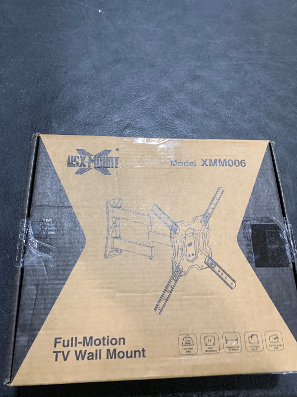 Photo 1 of USX MOUNT UL Listed Full Motion TV Mount, Swivel Articulating Tilt TV Wall Mount for 26-55Inch LED, 4K, Wall Mount Bracket with VESA 400x400mm Up to 77lbs, Perfect Center Design -XMM006-1