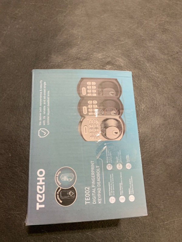 Photo 1 of TEEHO TE002 Fingerprint Door Lock - Keyless Entry Door Lock - Electronic Keypad Deadbolt - Smart Locks for Front Door - Auto Lock - Easy Installation - Matte Black