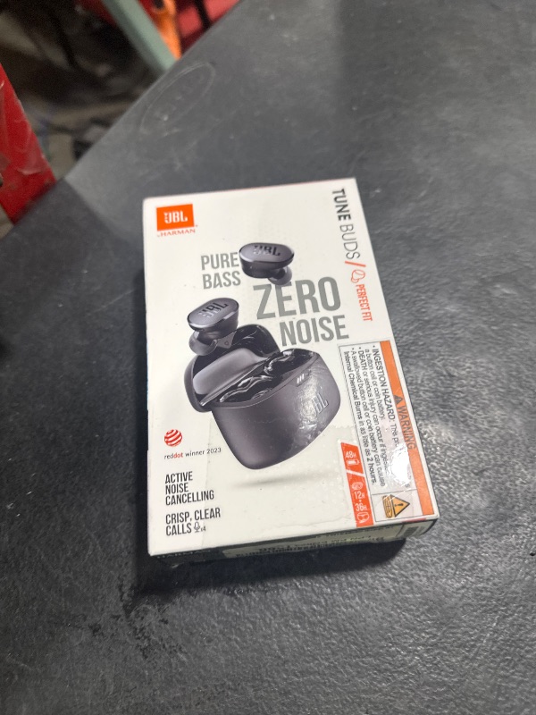 Photo 1 of JBL Tune Buds - True wireless Noise Cancelling earbuds, JBL Pure Bass Sound, Bluetooth 5.3, 4-Mic technology for Crisp, Clear Calls, Up to 48 hours of battery life, Water and dust resistant (Black)