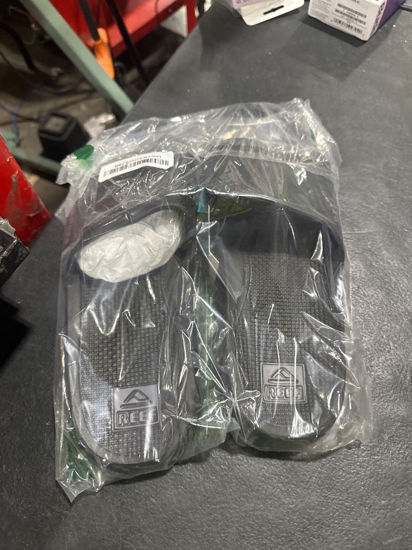 Photo 1 of Reef Oasis Slide Mens Waterproof Slide Sandal, Lightweight and Flexible, Arch Support, Black, 13