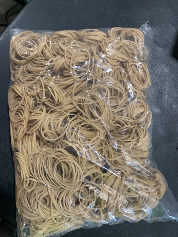Photo 1 of Rubber Bands Size#19 about 0.5lbs 500pcs Beige Elastic Rubber Bands Office Supplies