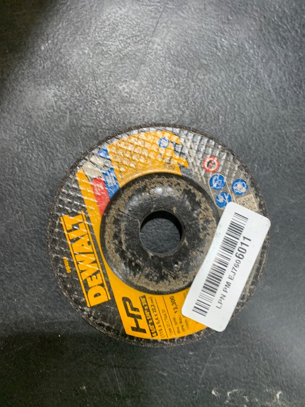 Photo 1 of DEWALT DW4514 1/4" Thick Grinding Wheel with 4-1/2" Diameter and 7/8" Arbor