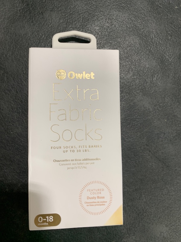 Photo 1 of Owlet Accessory Fabric Sock for Dream Sock Baby Monitor, Fits Babies 0 to 18 Months, Dusty Rose (Sensor and Base Station Not Included)