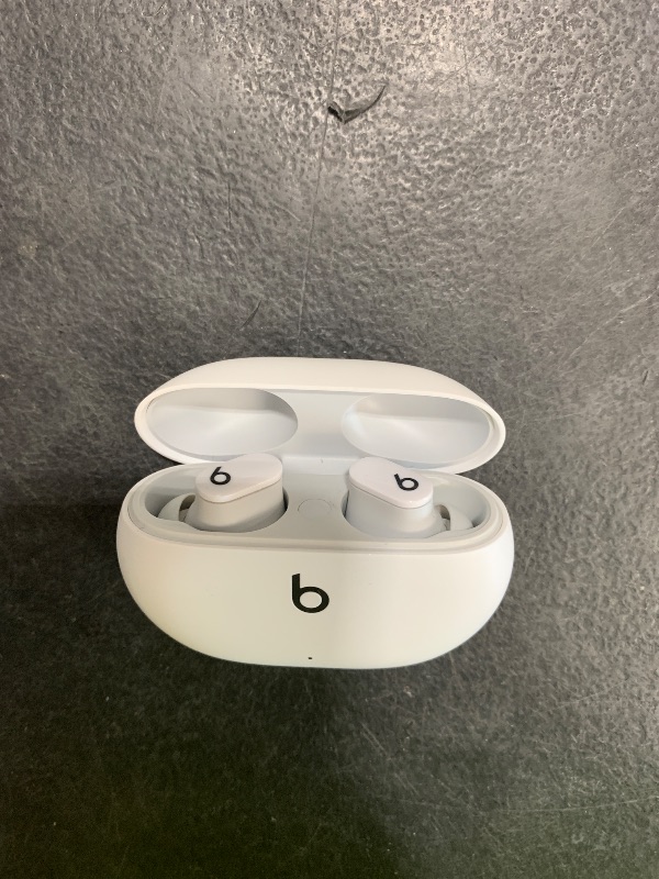 Photo 1 of Beats Studio Buds - True Wireless Noise Cancelling Earbuds - Compatible with Apple & Android, Built-in Microphone, IPX4 Rating, Sweat Resistant Earphones, Class 1 Bluetooth Headphones - White