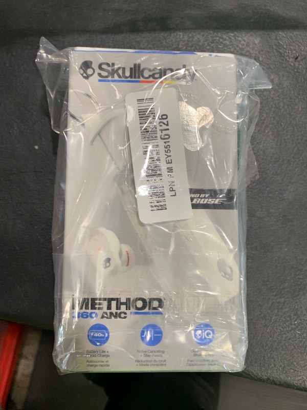 Photo 1 of Skullcandy Method 360 ANC Wireless Earbuds, Sound by Bose, Bluetooth Headphones, Premium Noise Cancelling, Up to 40 Hrs Battery, Sweat and Water Resistant, Microphone for iPhone Android - Bone